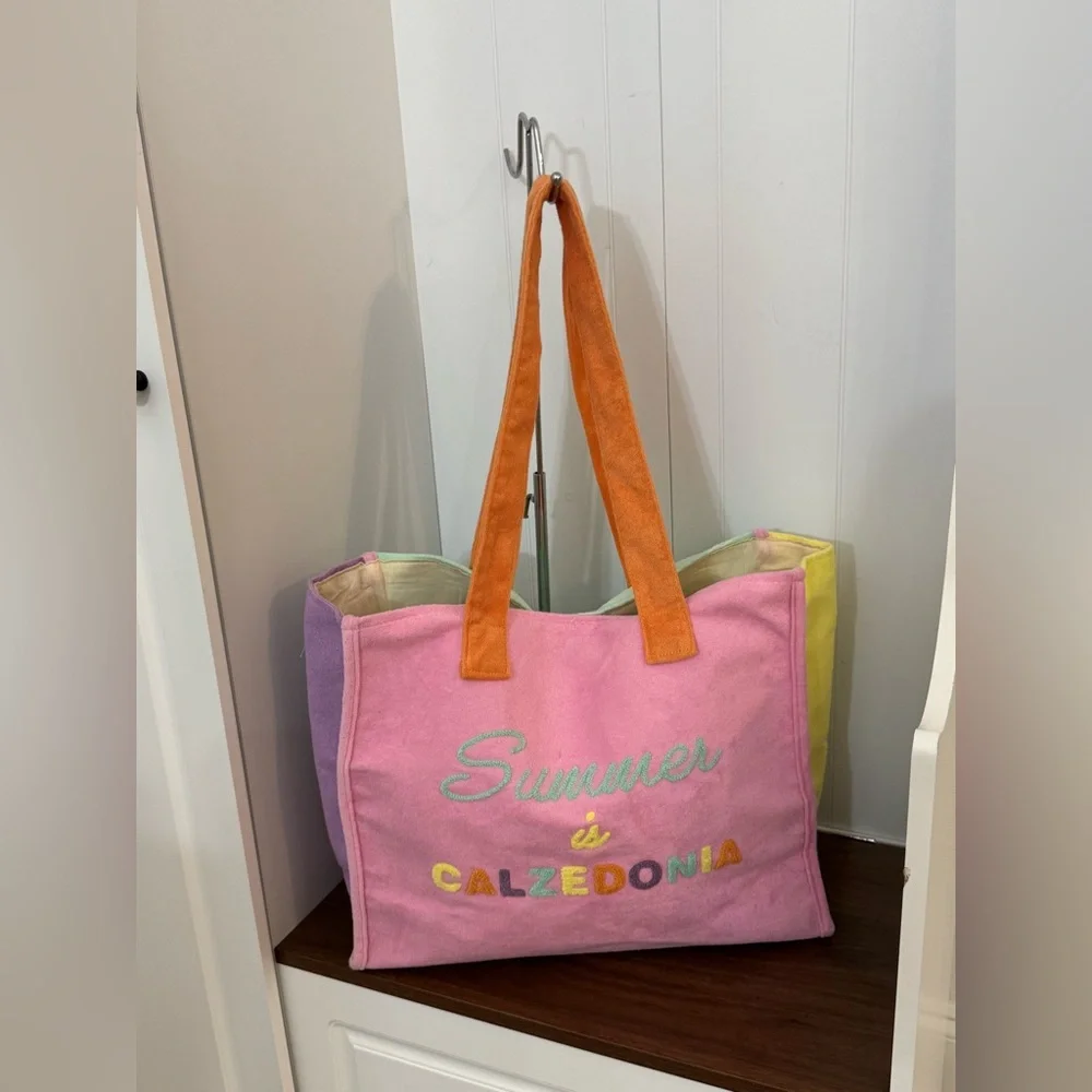 NEW Calzedonia Colorful Summer Terry Seaside Beach Bag Tote - $150
